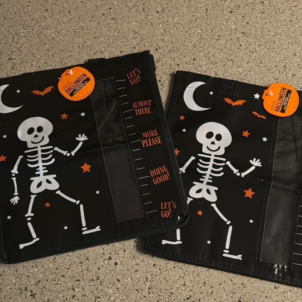 Halloween Skeleton Trick-or-Treat Bags Set of 2